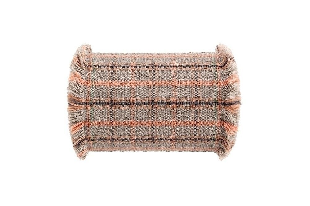 Подушка-ролл GL Tartan терракотовая большая