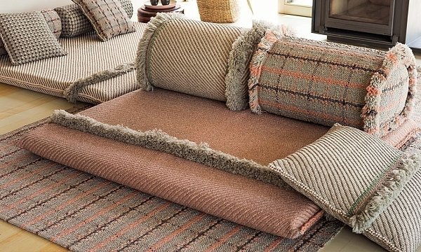 Подушка-ролл GL Tartan терракотовая большая