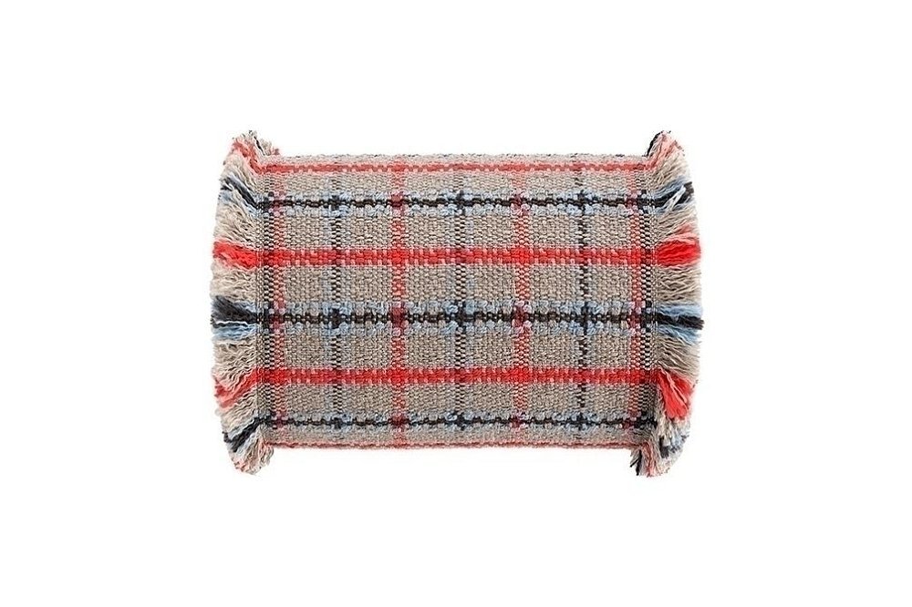 Подушка-ролл GL Tartan синяя большая