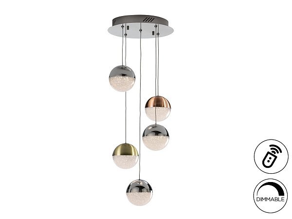 Подвесной светильник Sphere 5L LED Ø33 DIM разноцветный