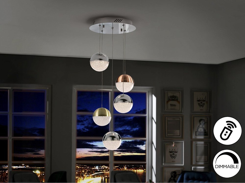 Подвесной светильник Sphere 5L LED Ø33 DIM разноцветный