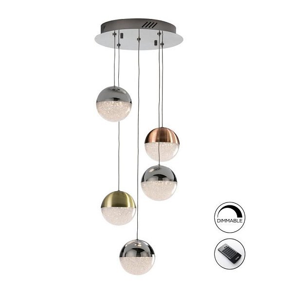 Подвесной светильник Sphere 5L LED Ø33 DIM разноцветный