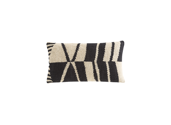 Подушка Rustic Chic Geo. черно-белая 70x40