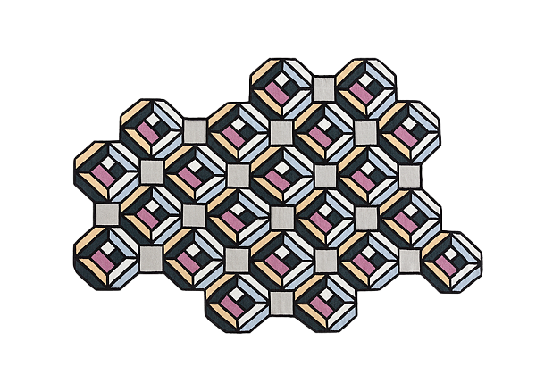 Ковер Parquet Tetragon синий 213x312