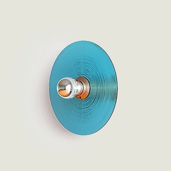 Бра Fest хромированный цоколь 5 см - бирюзовое стекло