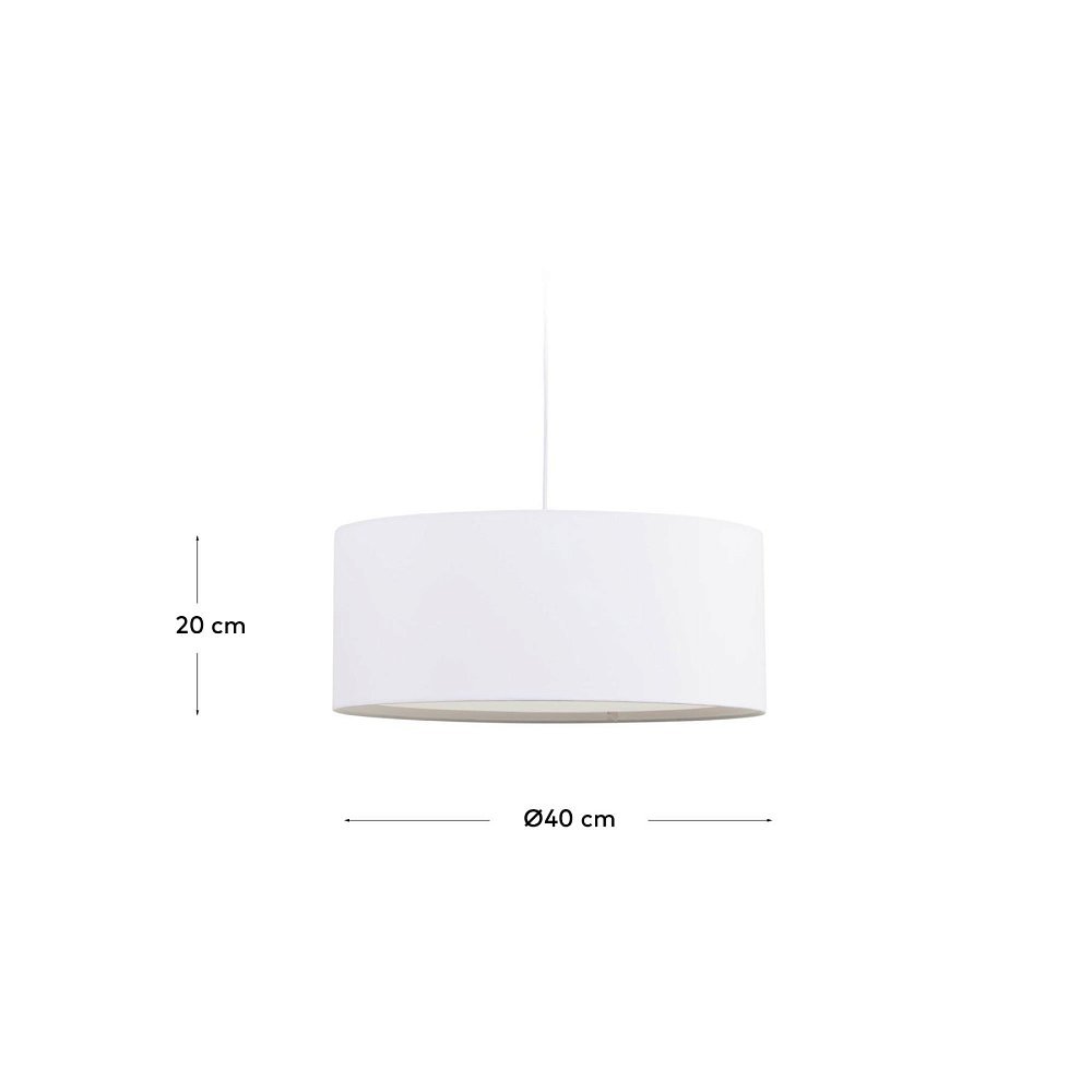 White Santana light shade with white diffuser Ø 40 cm