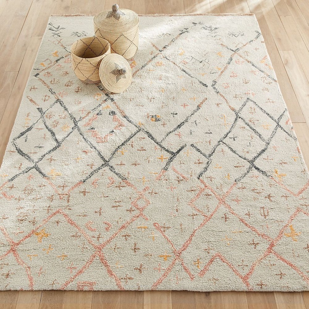 Ковер Ashwin Ашвин XL из 100 шерсти ручной работы 240 x 330 см бежевый