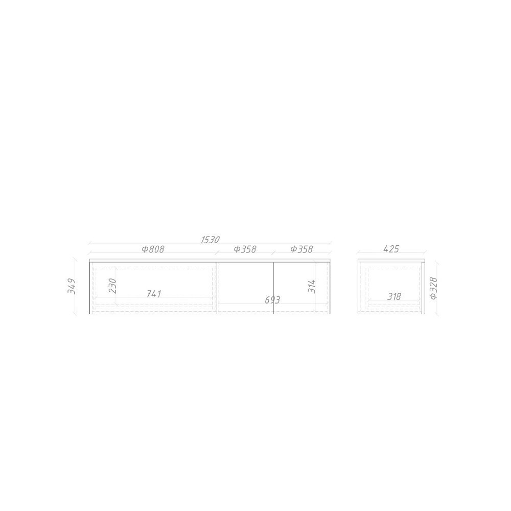 Тумба подвесная ML063L