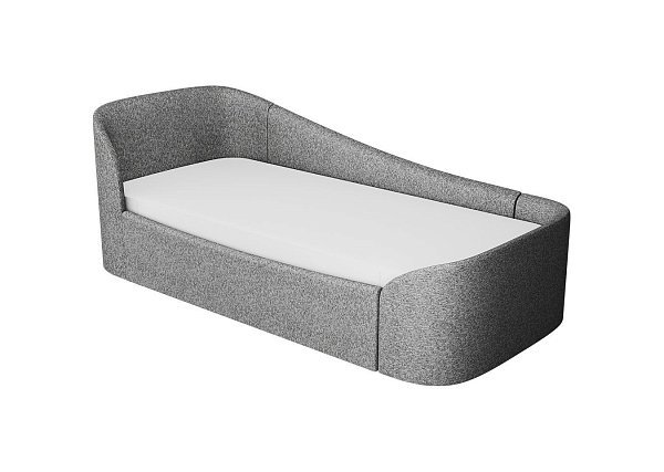 Диван-кровать KIDI Soft с низким изножьем 90*200 см R (серый, рогожка)