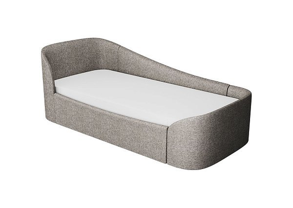 Диван-кровать KIDI Soft с низким изножьем 90*200 см R (коричневый, рогожка)