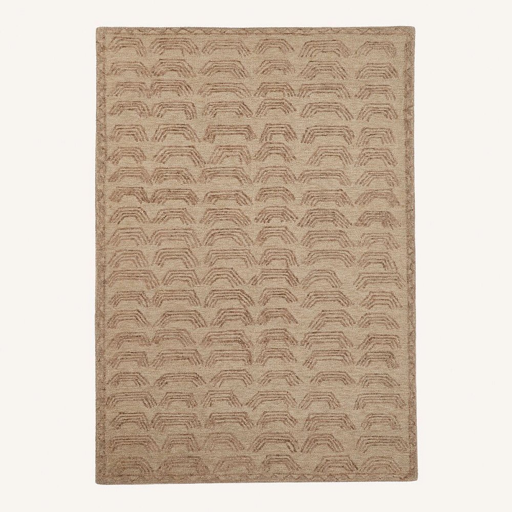 Ковер ручной работы из чистой шерсти Ethnos 120 x 180 см бежевый