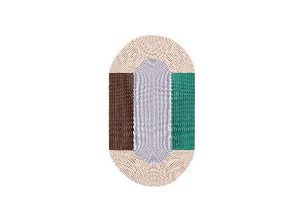 Ковер Crochet Mono синий