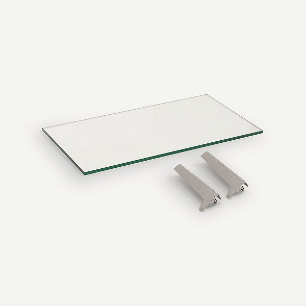 Полка Д60 см из закаленного стекла Archivita XL единый размер серый
