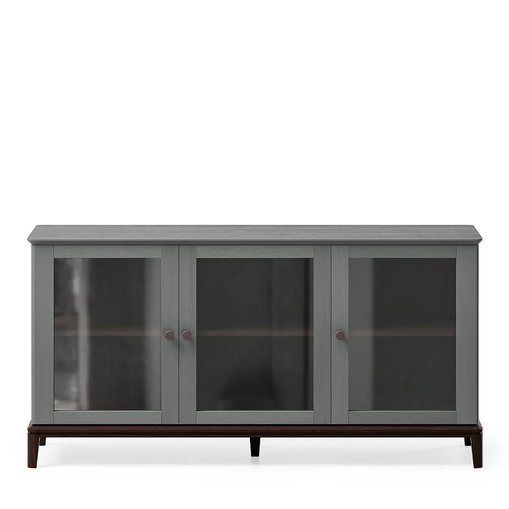 Низкая витрина CR158 Дуб венге, бетон RAL7037