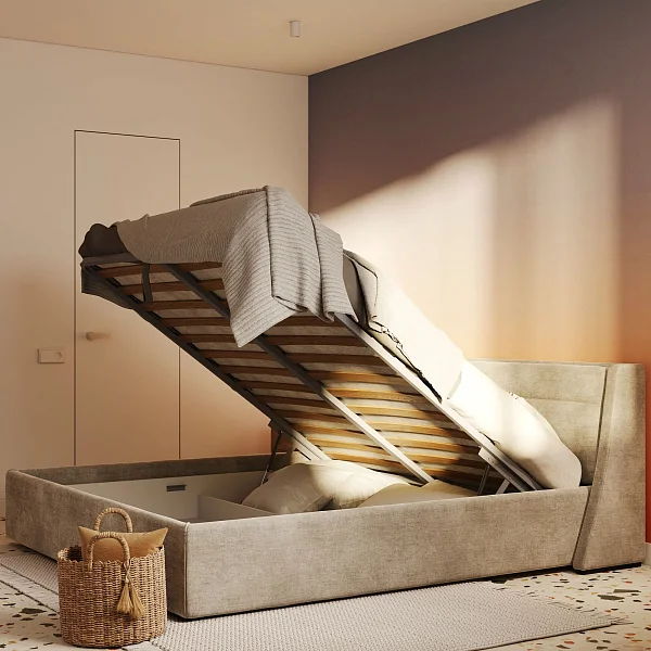 кровать IRIS 116 Натуральный бук, Milan Almond