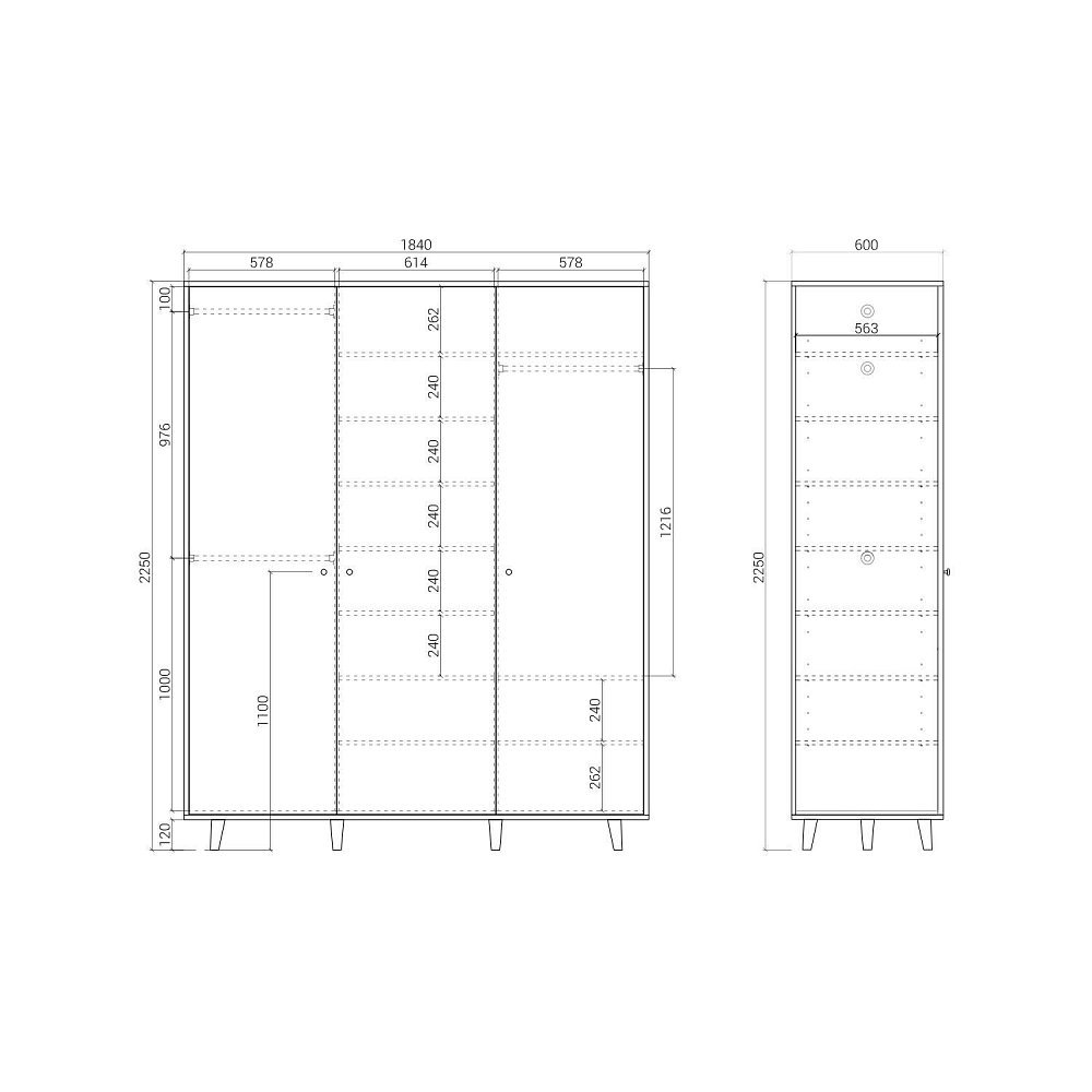 Шкаф TW225 Дуб тобакко, бежевый Ral 1019