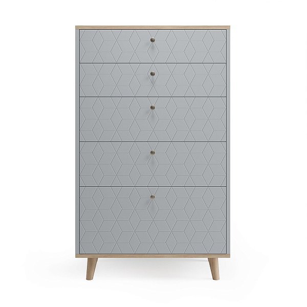 Высокий комод Twin TW024 туман RAL 7040