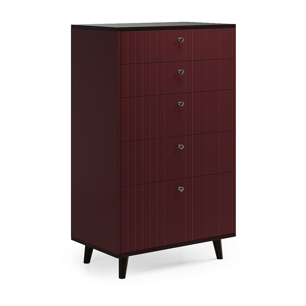 Высокий комод Twin TW024 бордо RAL 3007