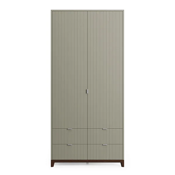 Шкаф Case CS212 Темный дуб, оливковый RAL 7003