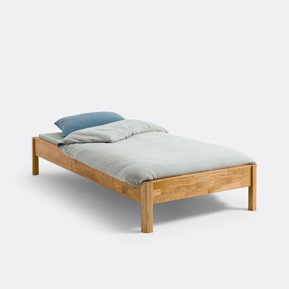 Кровать с основанием ZULDA 1-сп 90 x 190 см каштановый