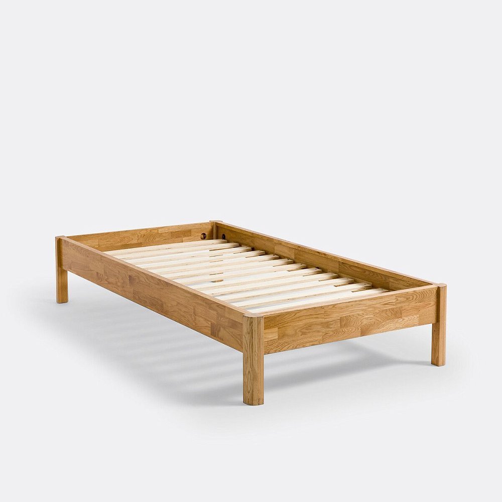 Кровать с основанием ZULDA 1-сп 90 x 190 см каштановый