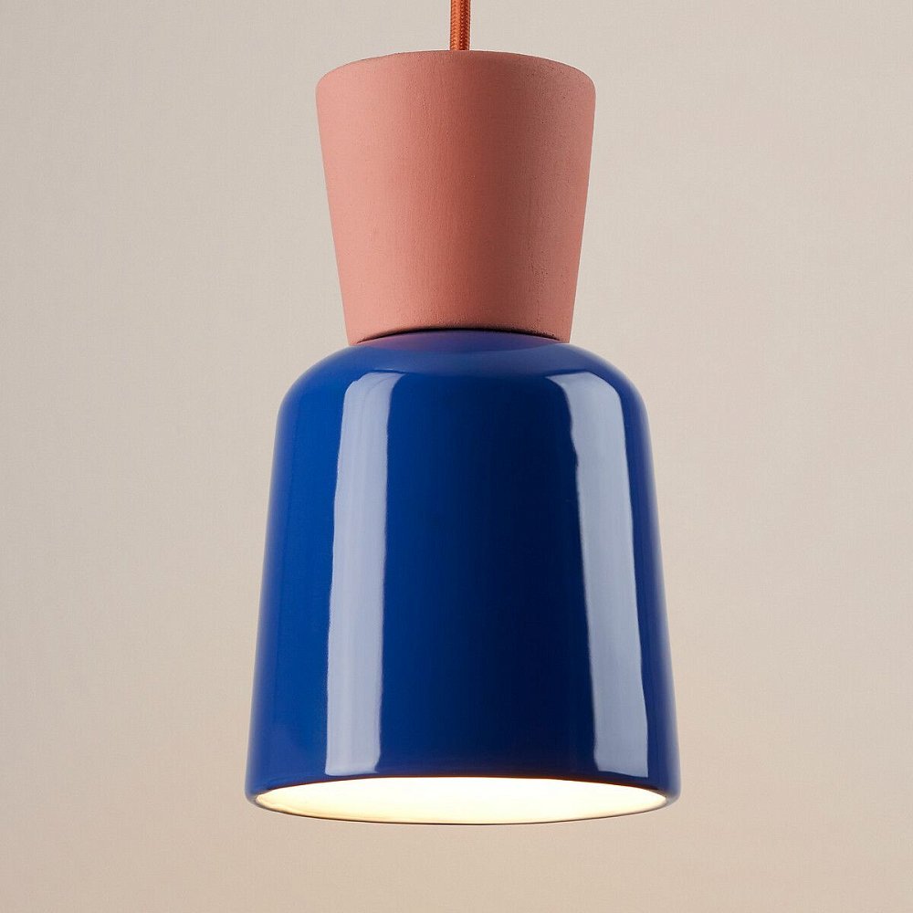 Светильник из цветной керамики 12 см Jimna единый размер синий