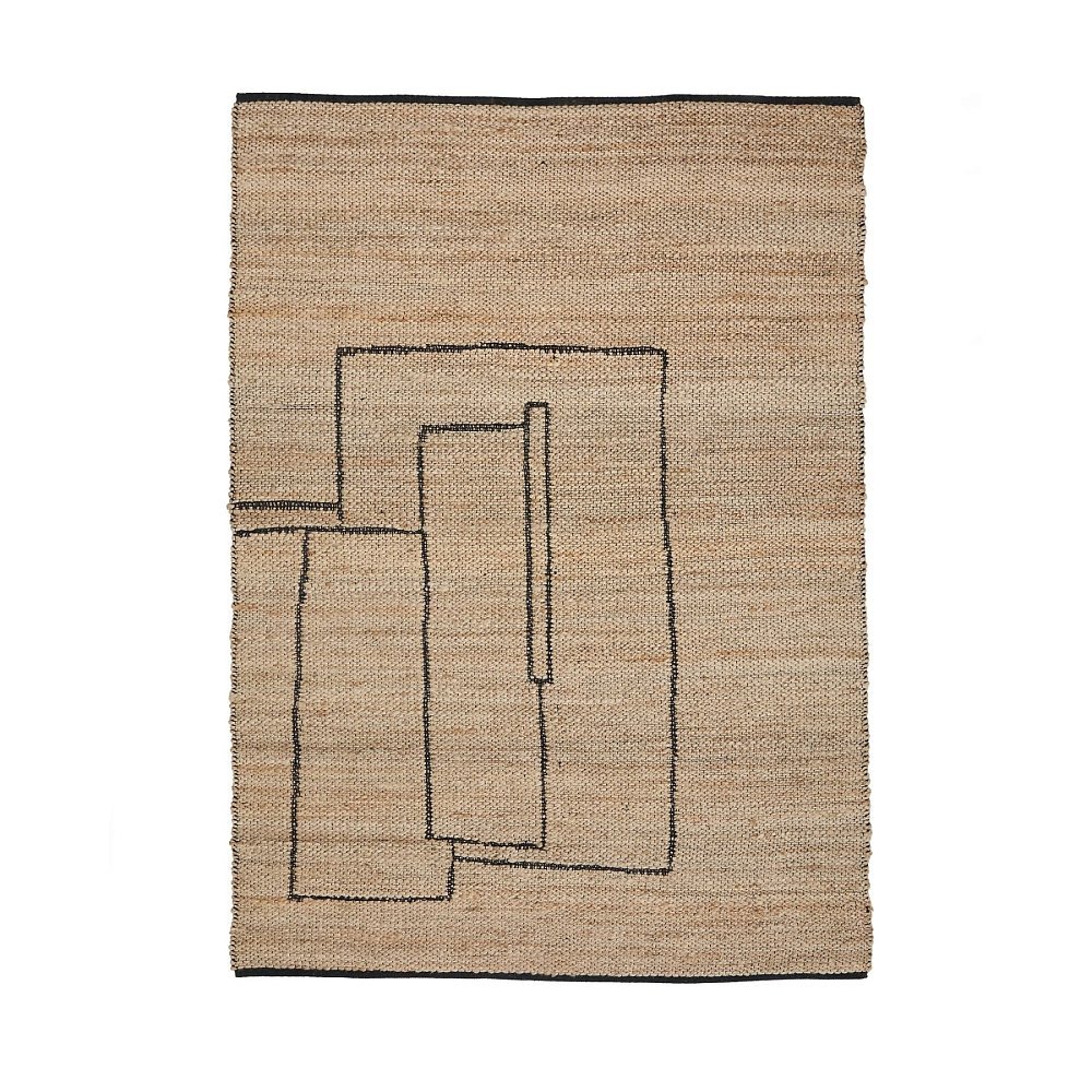 Ковер Velira из джута с графическим рисунком 160 x 230 см