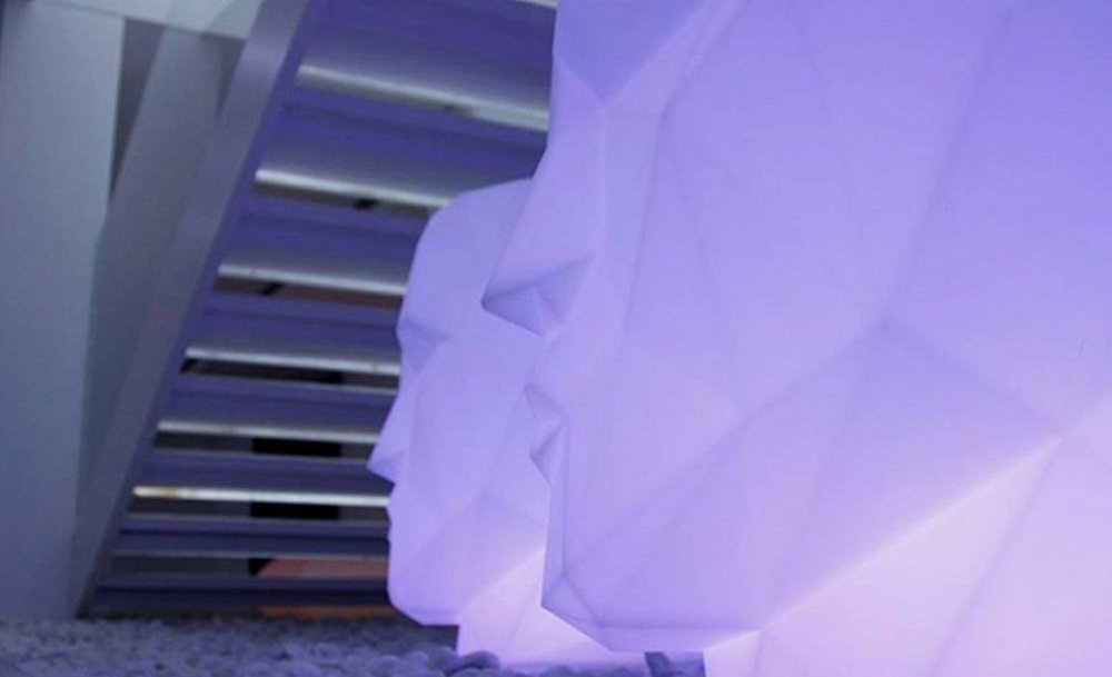 Кашпо Adan матовое светящееся LED 70x96x100