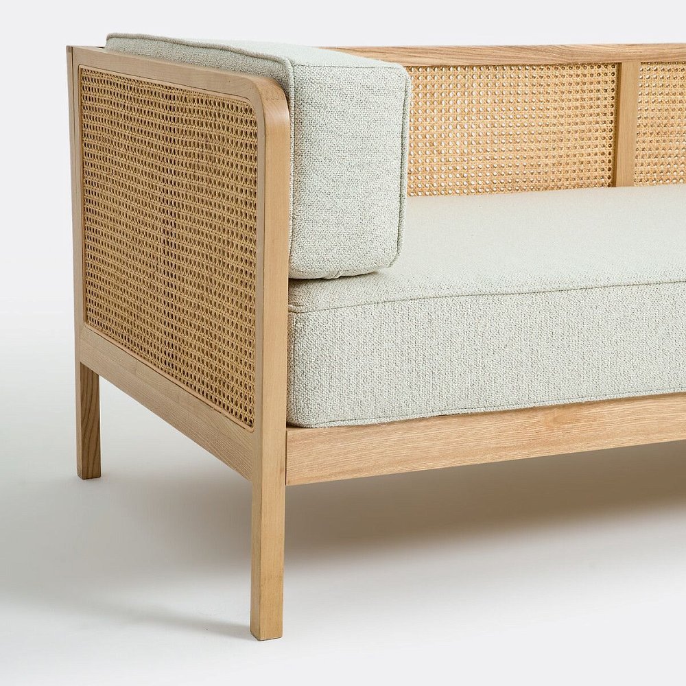 Тахта из ткани букле Daybed Scillia 3 мест. бежевый