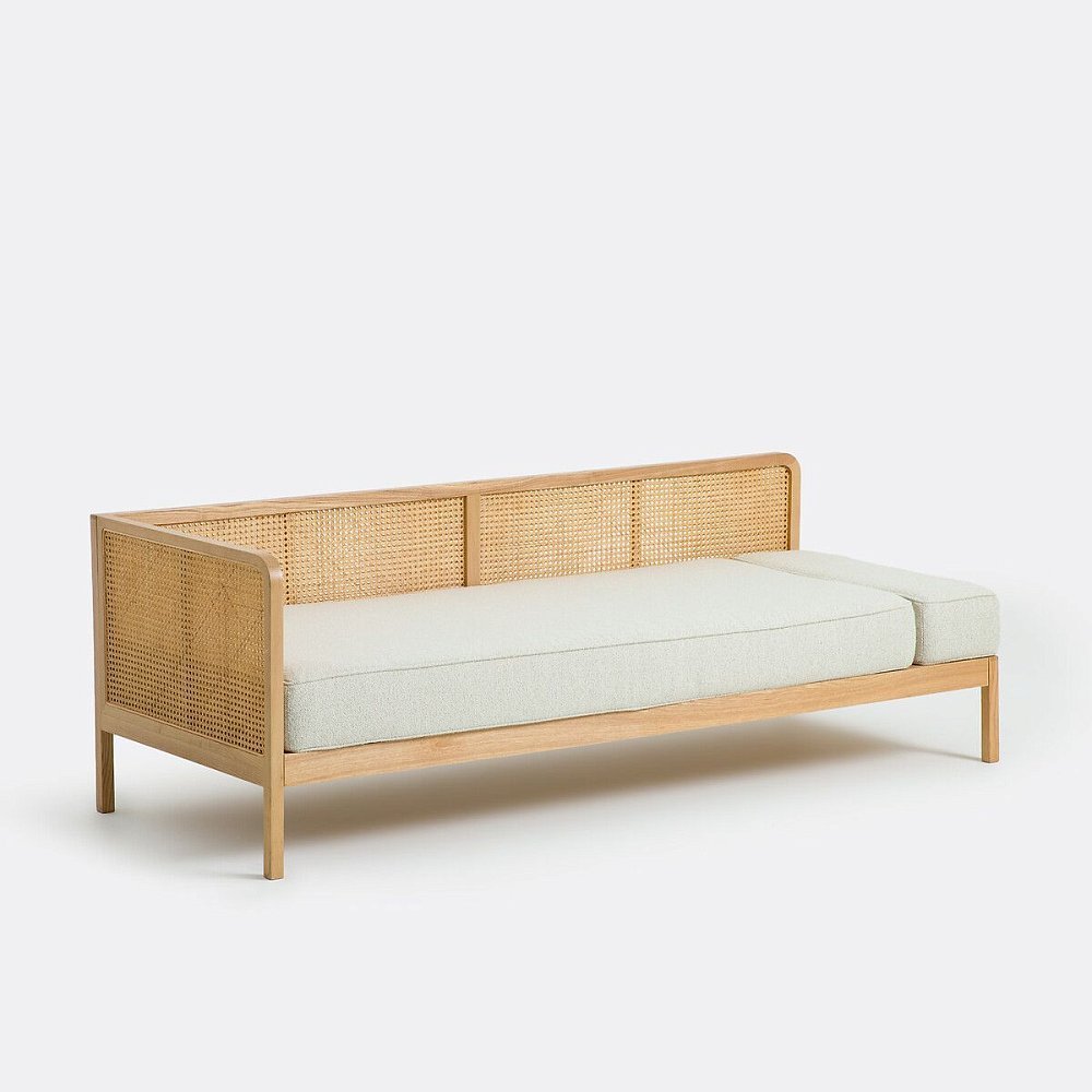 Тахта из ткани букле Daybed Scillia 3 мест. бежевый