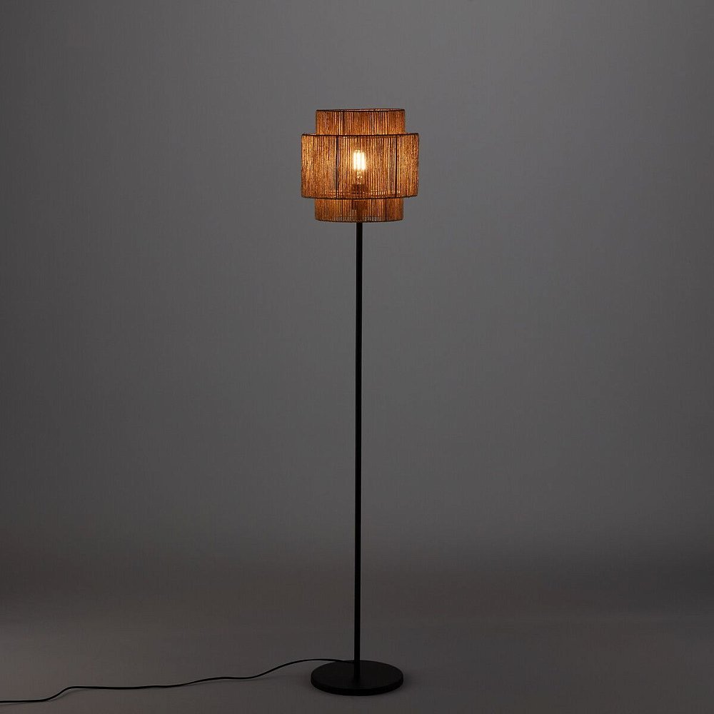 Торшер из металла и пеньки Yaku единый размер бежевый
