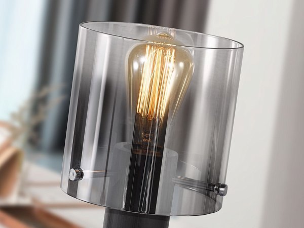 Настольная лампа Venize 1L черный/дымчатый