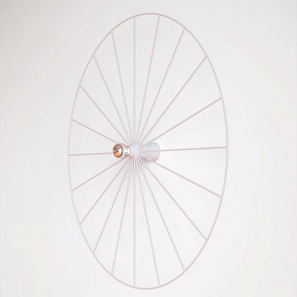Бра Wheel 90 см белый + цоколь 5 см белый