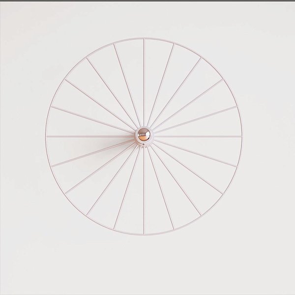 Бра Wheel 60 см белый + цоколь 15 см белый