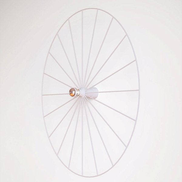 Бра Wheel 90 см белый + цоколь 25 см белый
