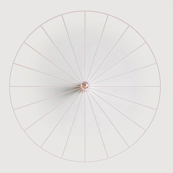 Бра Wheel 90 см белый + цоколь 25 см белый