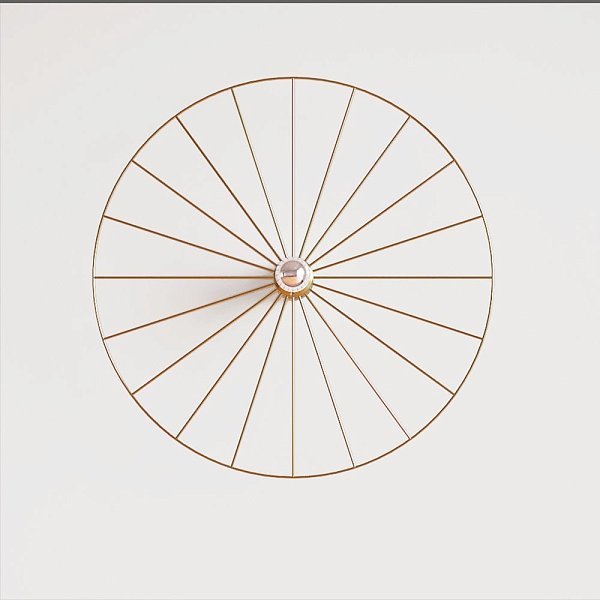 Бра Wheel 60 см золотой + цоколь 25 см золотой