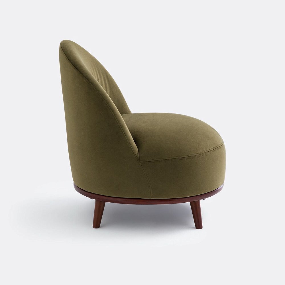 Кресло для отдыха из велюра Luly единый размер зеленый