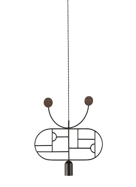 Подвесной светильник Wooden Dots WD08 графит-орех