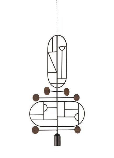 Подвесной светильник Wooden Dots WDS13 графит-орех