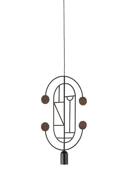 Подвесной светильник Wooden Dots WDS04 графит-орех