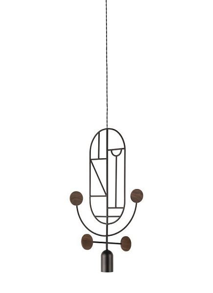 Подвесной светильник Wooden Dots WDS05 графит-орех