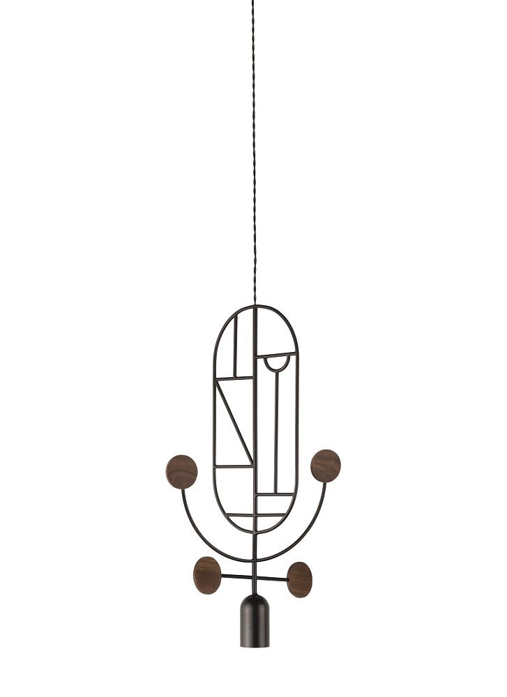 Подвесной светильник Wooden Dots WDS05 графит-орех