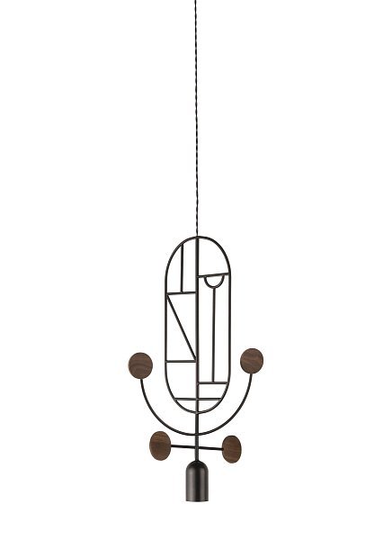 Подвесной светильник Wooden Dots WDS05 графит-орех