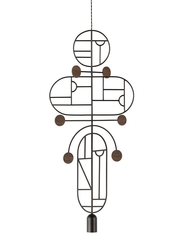 Подвесной светильник Wooden Dots WDS19 графит-орех