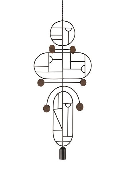 Подвесной светильник Wooden Dots WDS19 графит-орех