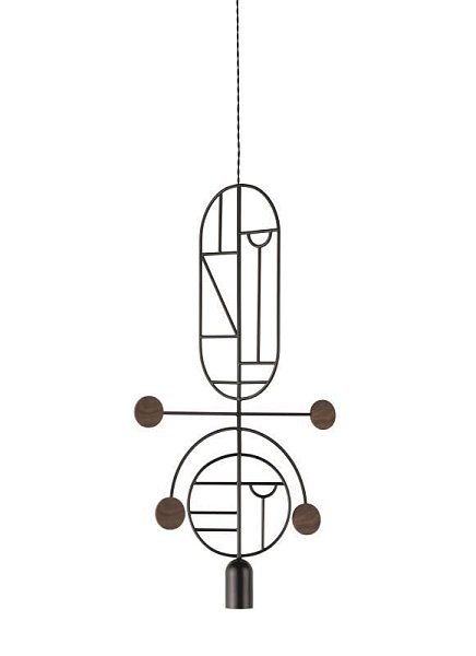 Подвесной светильник Wooden Dots WDS08 графит-орех
