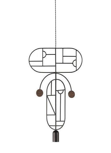 Подвесной светильник Wooden Dots WDS09 латунь-орех