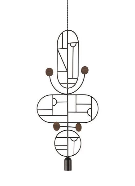 Подвесной светильник Wooden Dots WDS15 графит-орех