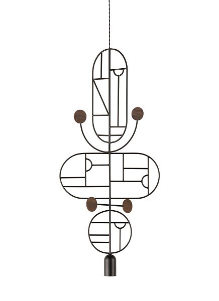 Подвесной светильник Wooden Dots WDS15 графит-орех